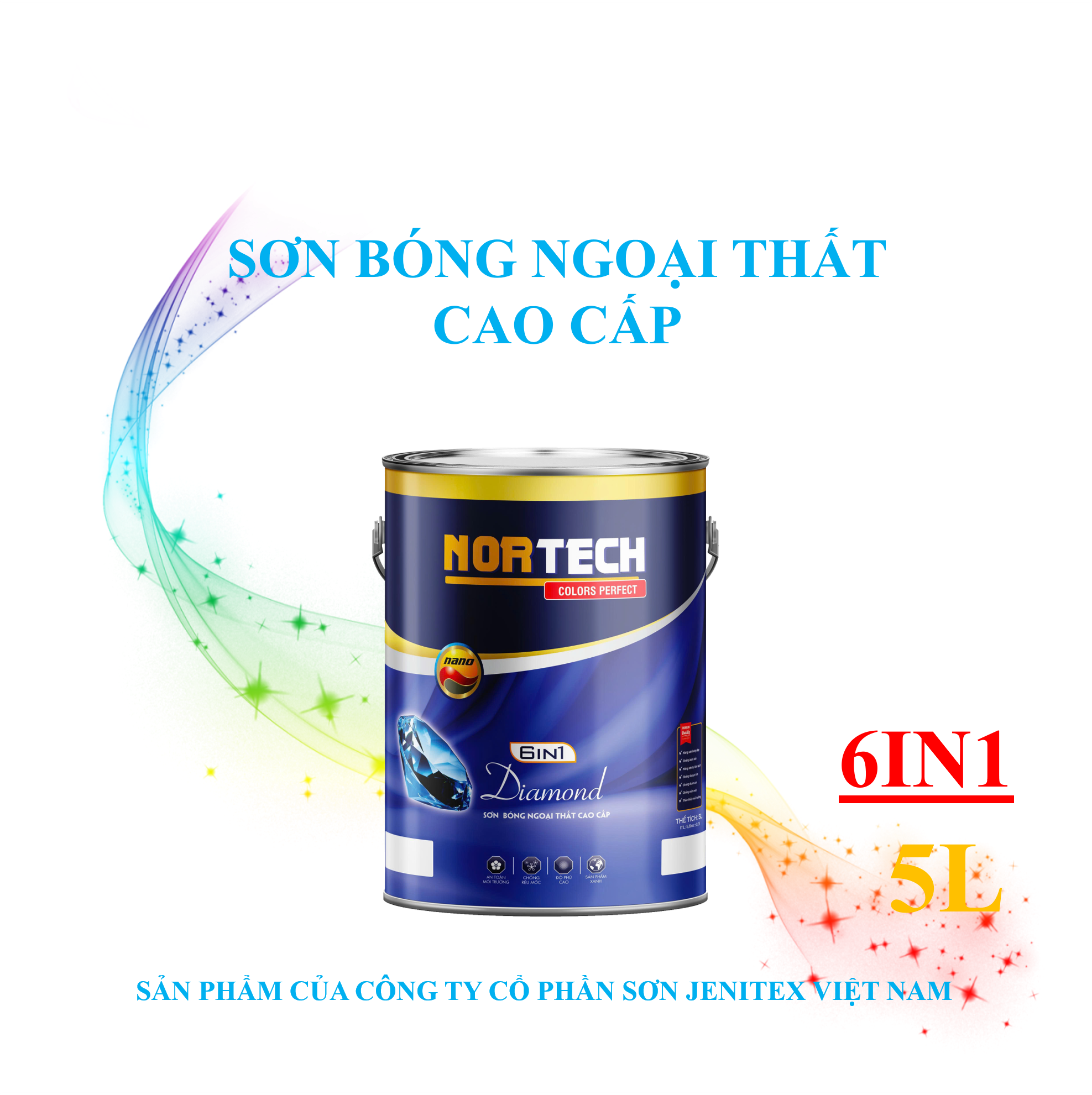 Sơn bóng ngoại thất cao cấp 5L - Diamond - 6.1