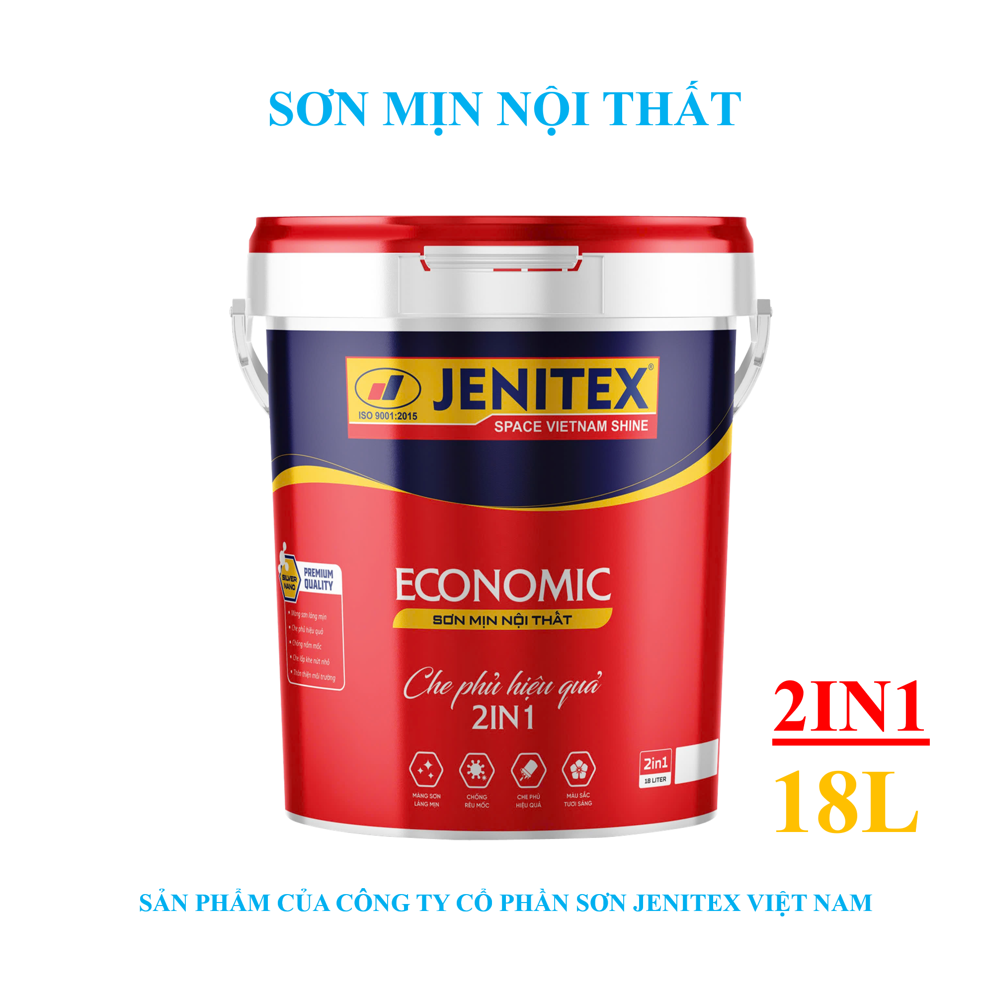 Sơn mịn nội thất (KT) 18L - Interior 2in1
