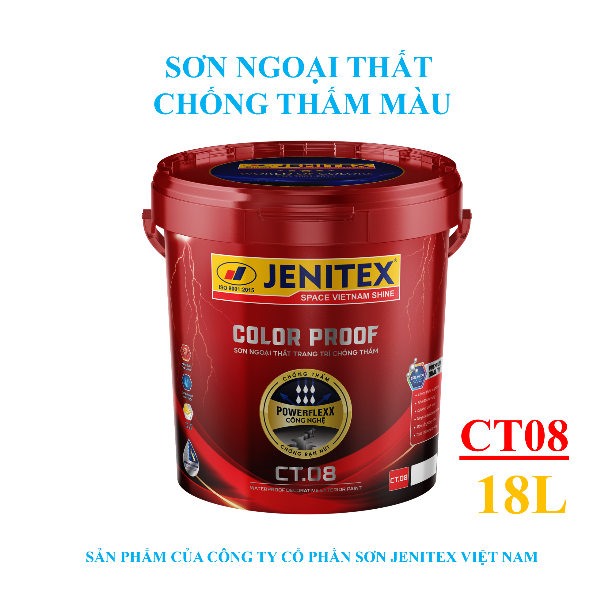 Sơn ngoại thất chống thấm màu 18L - Color Proofing - CT 08