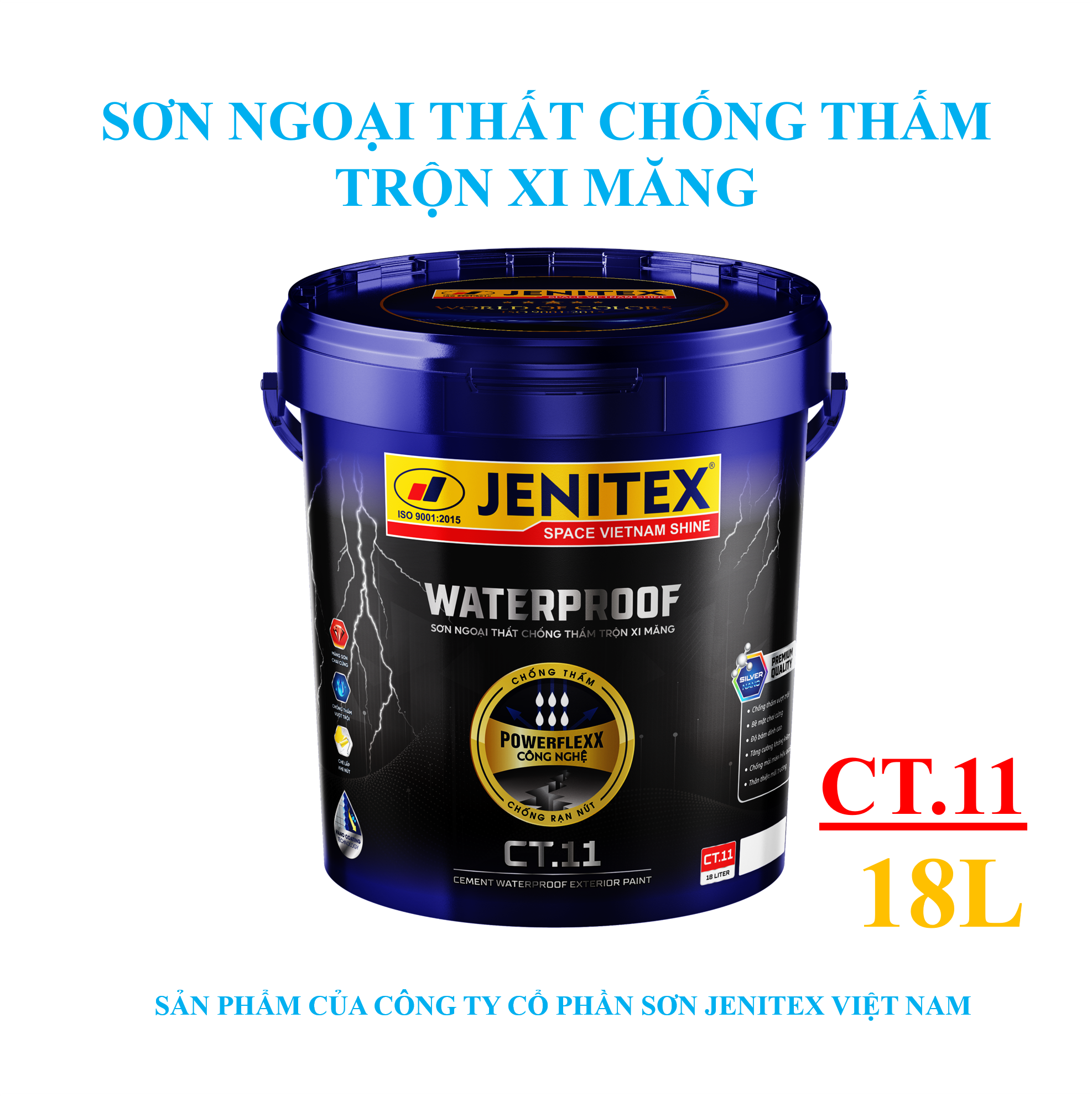 Sơn ngoại thất chống thấm trộn xi măng 18L - Water Proof - CTA 1:1