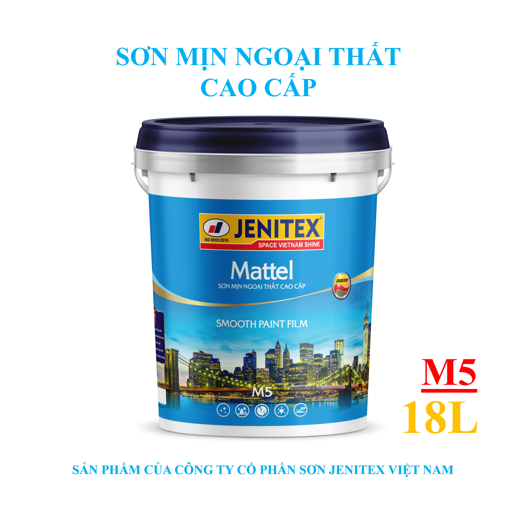 Sơn mịn ngoại thất cao cấp 18L - Mattel - Exterior M.5