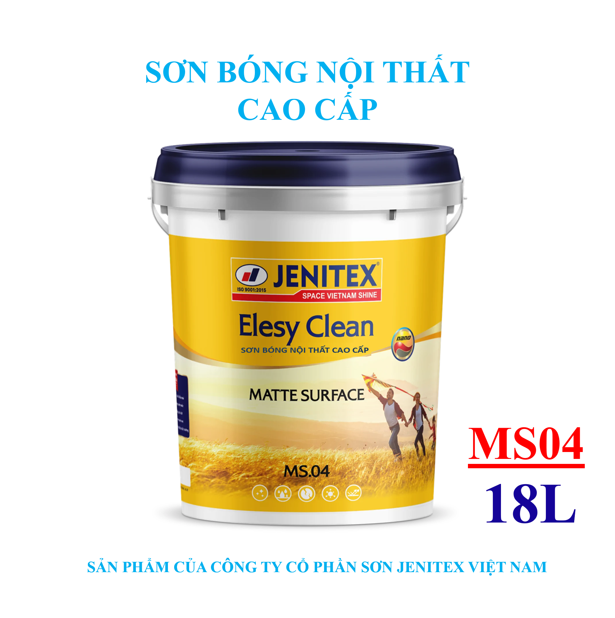 Sơn bóng nội thất 18L - Elesy Clean - Ms.04 
