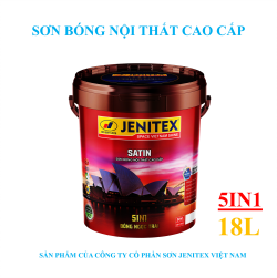 Sơn bóng nội thất cao cấp 18L - Satin - 5in1- Bóng ngọc trai