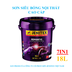 Sơn siêu bóng nội thất cao cấp 18L - Romantic - 7in1 - Đẹp hoàn hảo