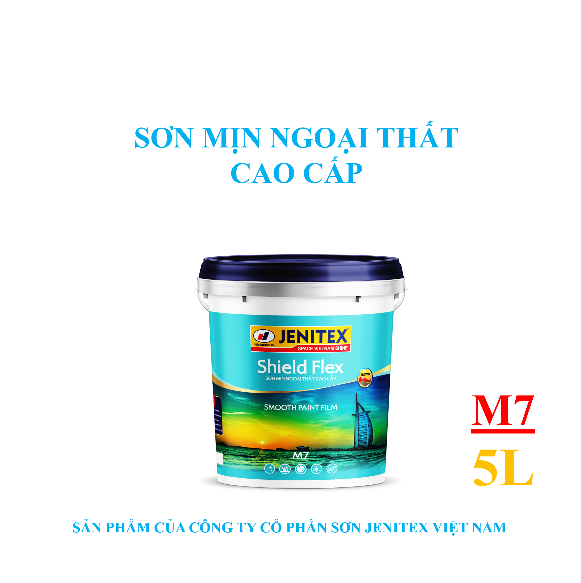 Sơn mịn ngoại thất cao cấp 5L- Shield Flex - Exterior M.7