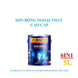 Sơn bóng ngoại thất cao cấp 5L - Nano Shield - NJ 6.1 - Chống phai màu