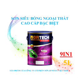 Sơn siêu bóng ngoại thất cao cấp đặc biệt 5L - Sapphire - 9in1 - Siêu Bóng Cứng
